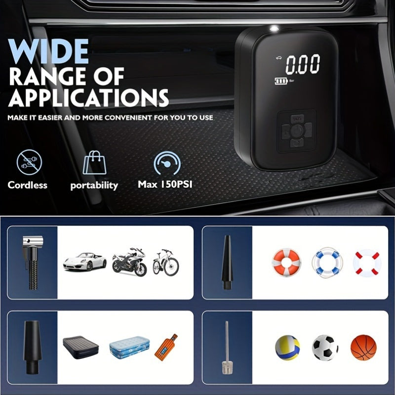 AirPump Pro Portable Air Compressor with Digital Display and LED Light