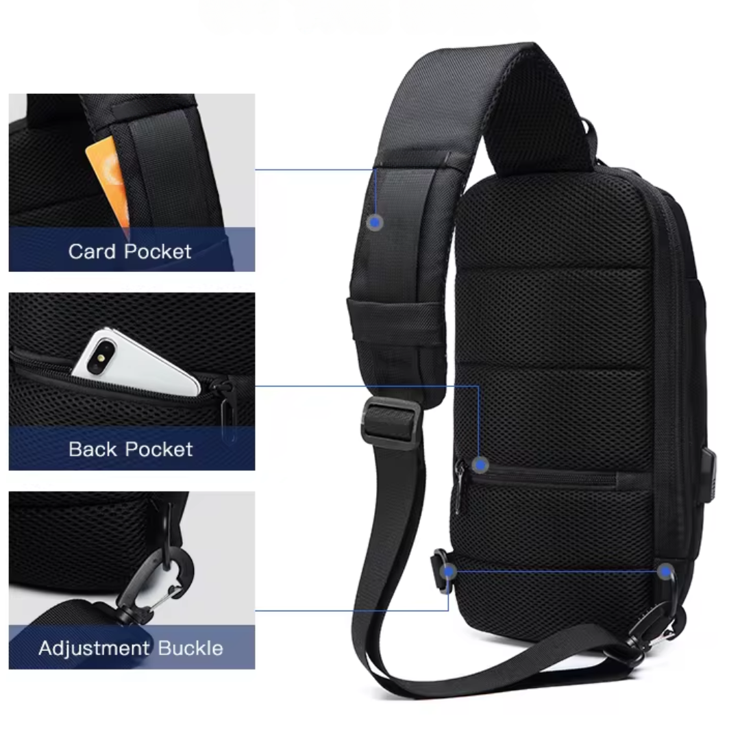 Anti Theft Crossbody Bag with USB Charging Port