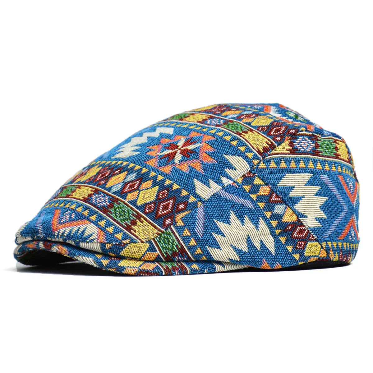 Colorful Retro Flat Cap with Adjustable Fit and Breathable Cotton for All Season Style