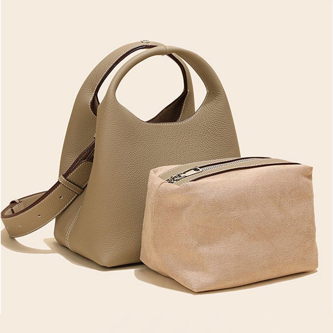 Davina Genuine Leather Shoulder Bag Vintage Style Everyday Handbag