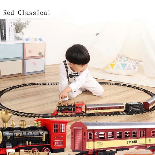Deluxe 39 Piece HO Scale Model Train Set with Smoke Lights and Oval Track
