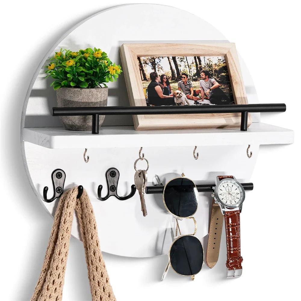 EcoKey Wooden Wall Key Holder Minimalist Sustainable Key Storage Rack