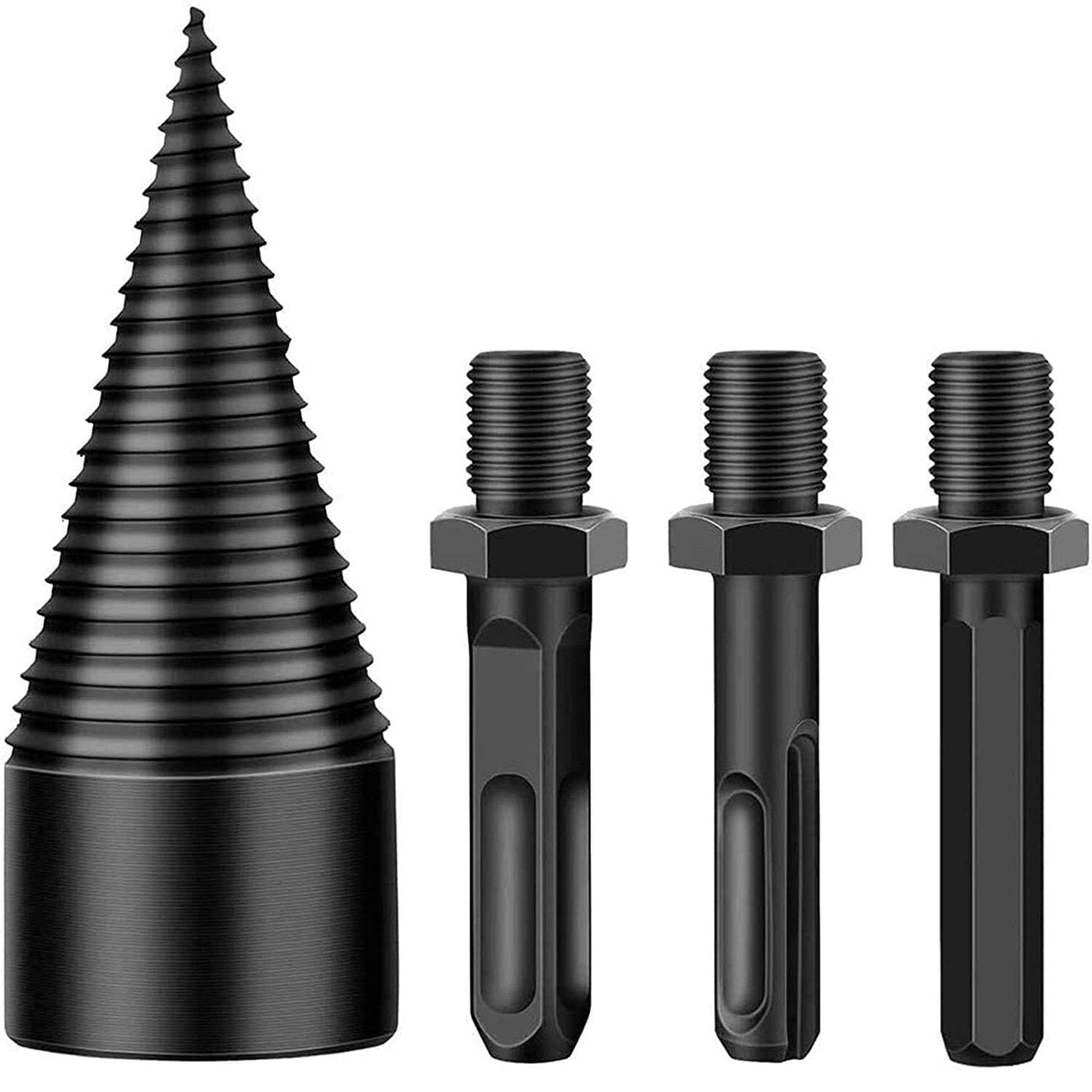 Firewood Drill Bit Wood Splitter with Universal Shank Set