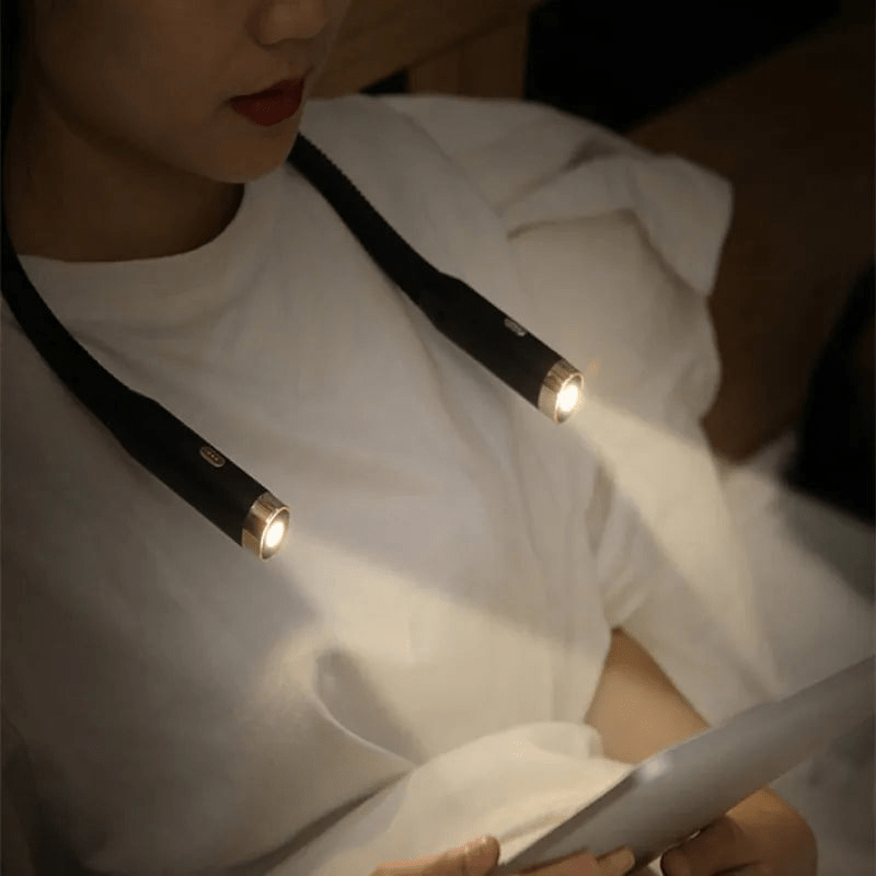 FlexRead Neck Reading Light with Adjustable Arms and USB Rechargeable Hands Free Design