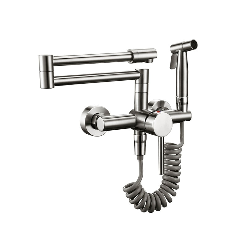Flexible Kitchen Tap with Pull Out Spray Stainless Steel