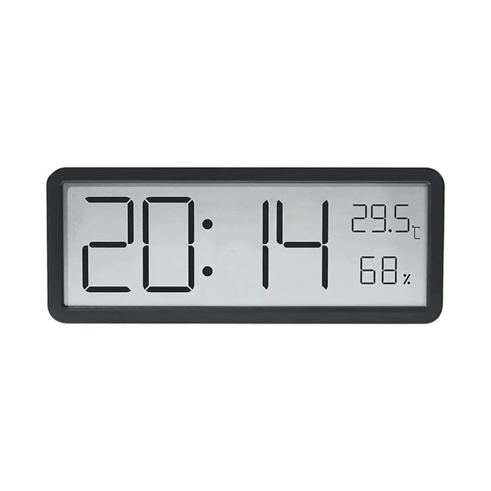 GlowTime Digital LED Wall Clock with Temperature and Humidity Display