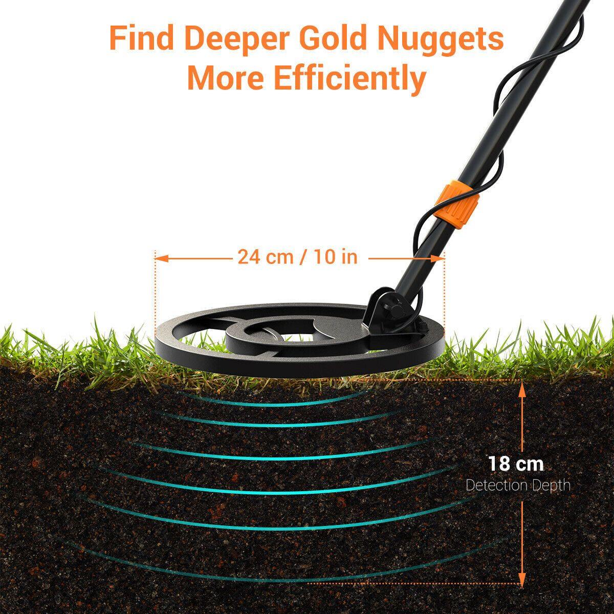 Gold Metal Detector Handheld All Metal Pinpoint Detector for Adults and Kids