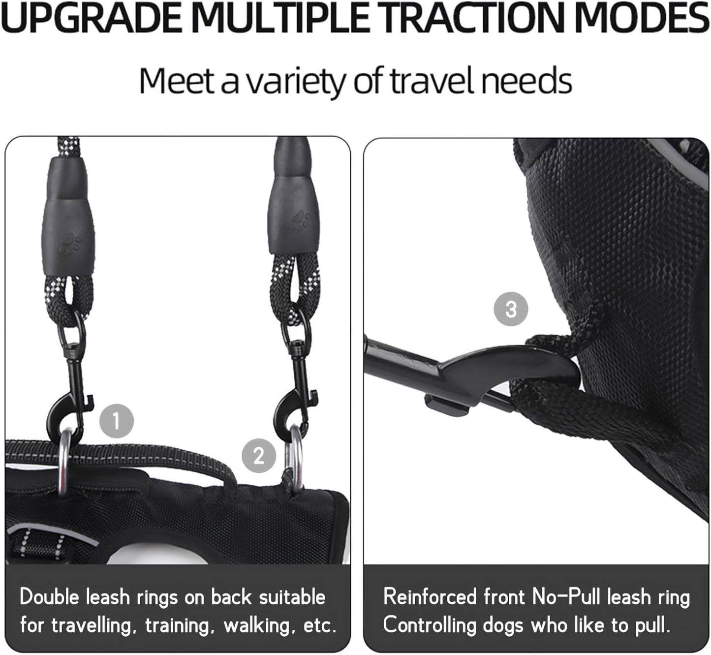 GripGuard Reflective No Pull Dog Harness with Adjustable Secure Fit
