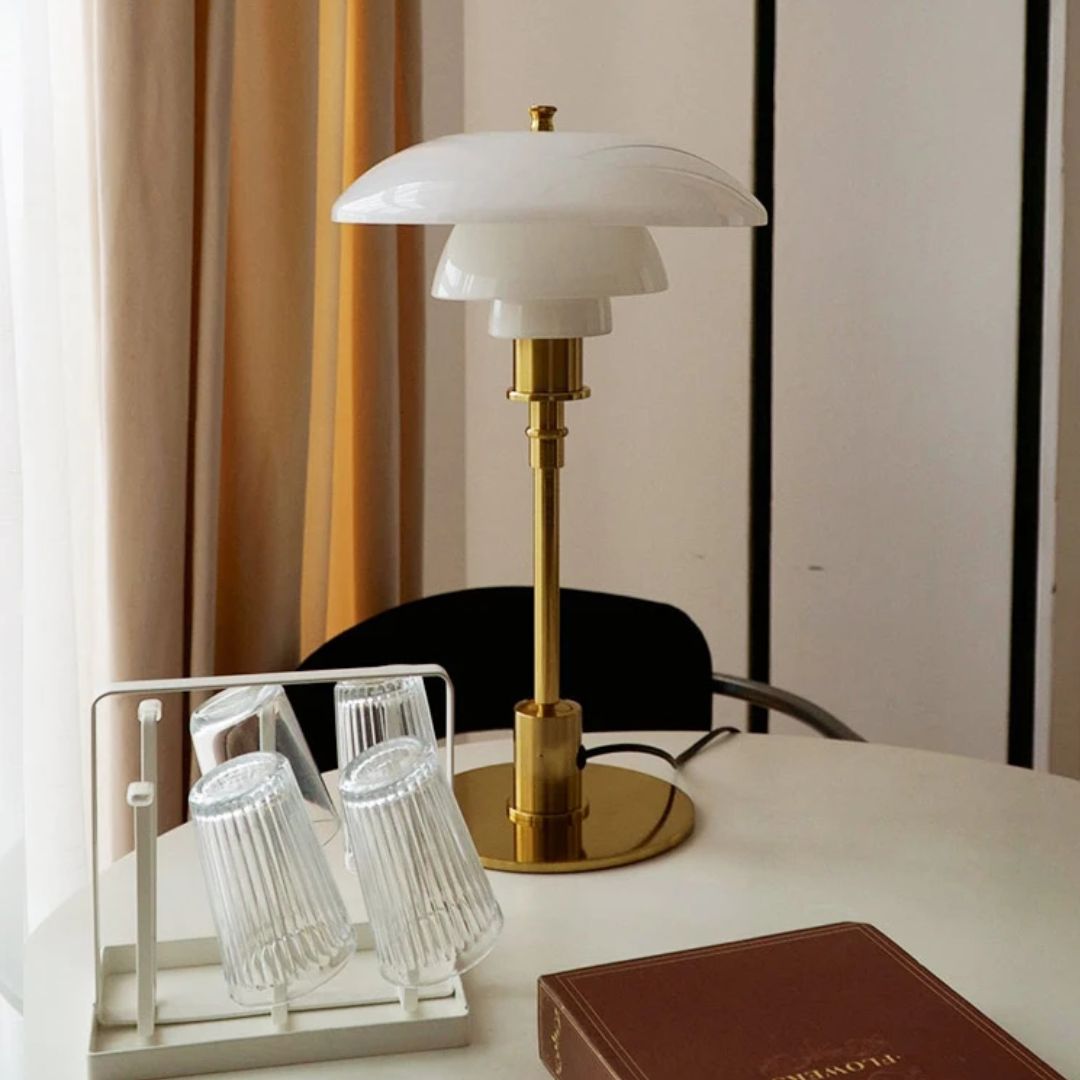 Lena Nordic LED Table Lamp Scandinavian Glass Accent Light
