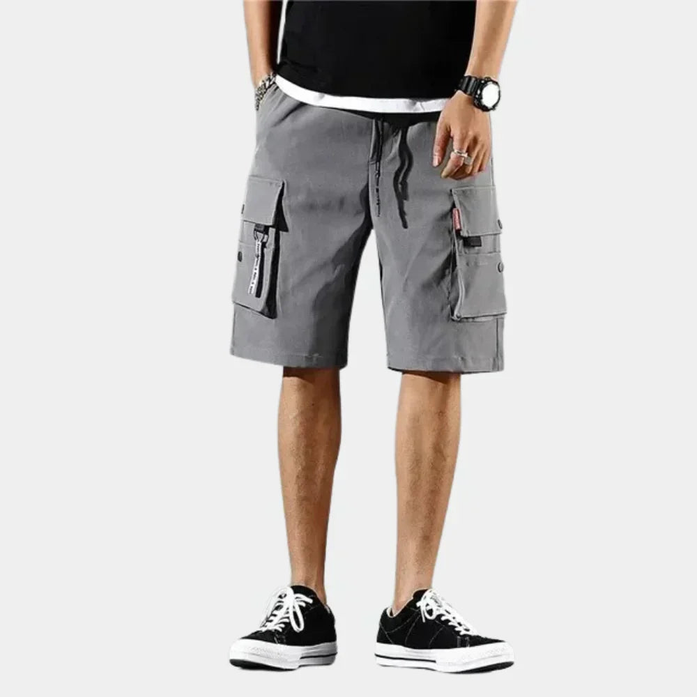 Men’s Cotton Cargo Shorts Loose Fit with Multiple Pockets