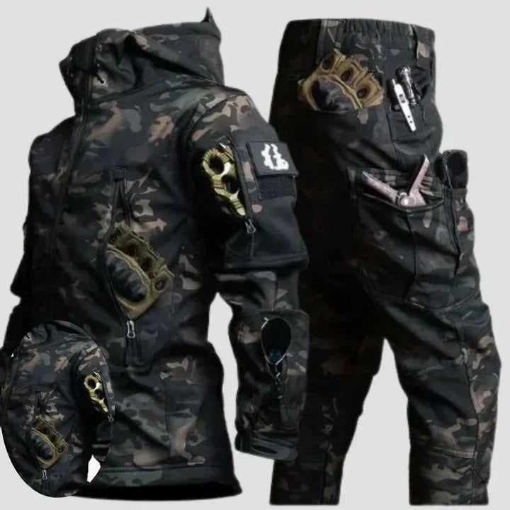 Mens Tactical Outdoor Clothing Set Waterproof Jacket and Trousers