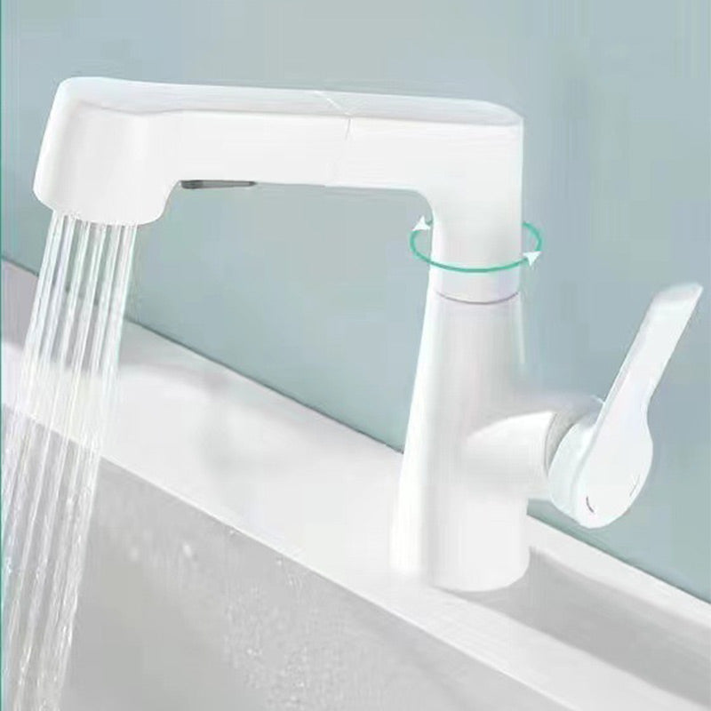 Modern Bathroom Basin Tap with Pull Out Spray Head