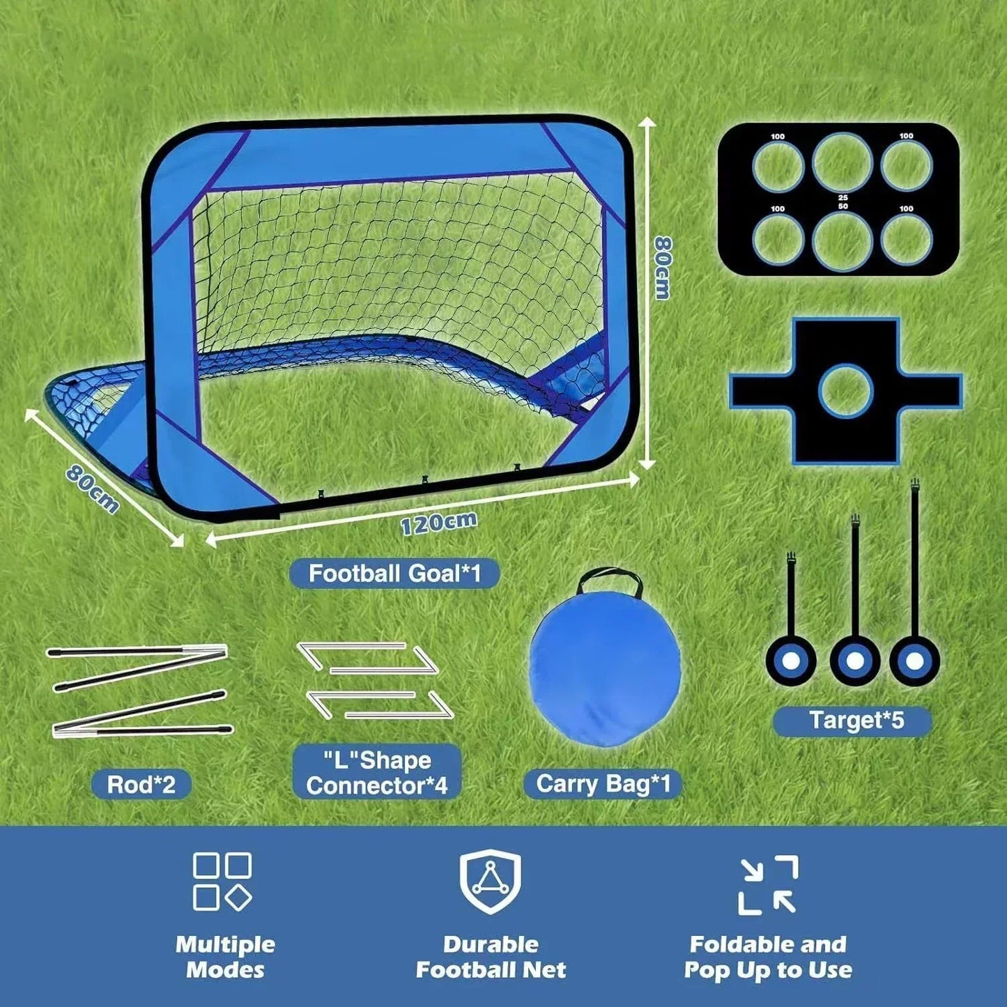 PlayMax Foldable Football Goal Portable Kids Soccer Net