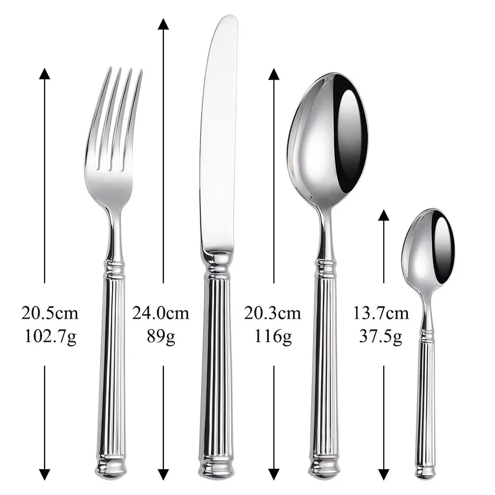 Premium Stainless Steel Cutlery Set Mirror Finish Dining Set