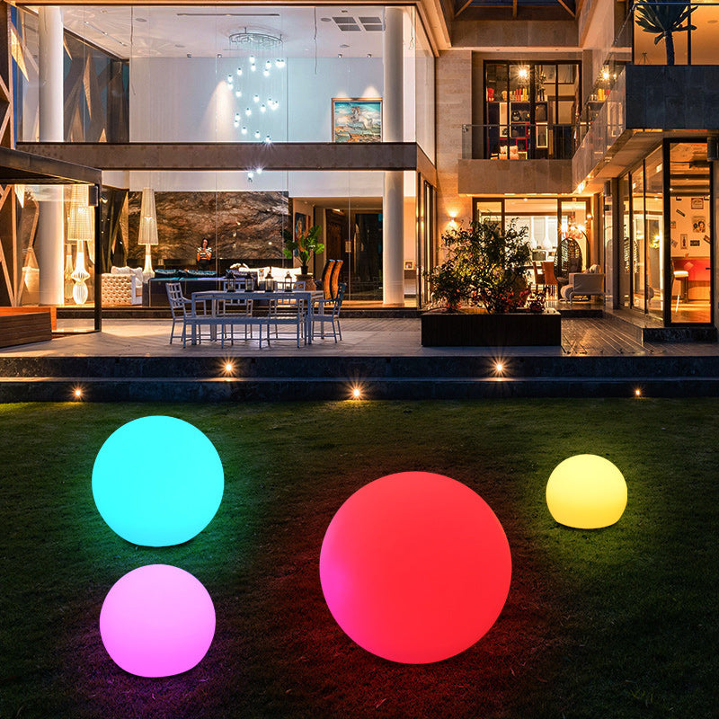 Solar Globe Outdoor Light with Warm LED Glow for Garden Patio and Pathway