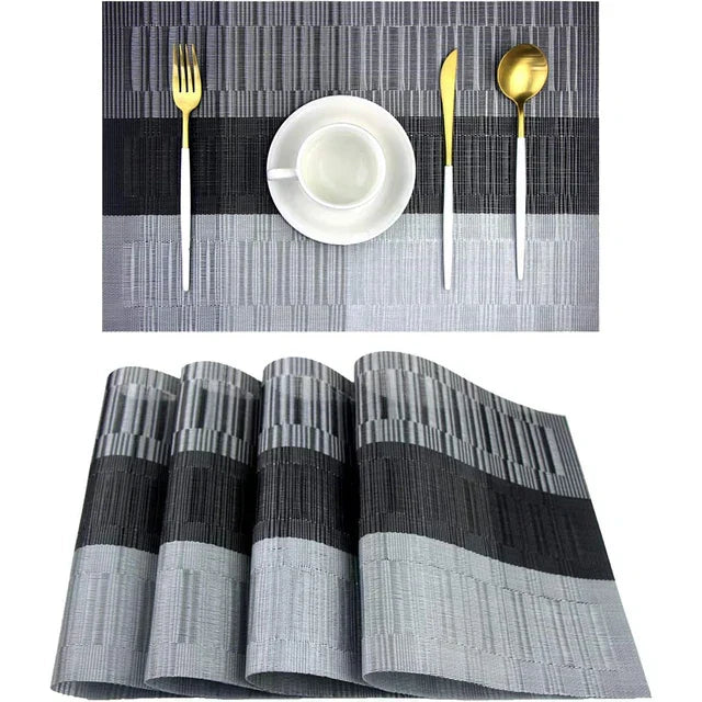 SturdyWoven Washable Heat Resistant Placemats Set of 4