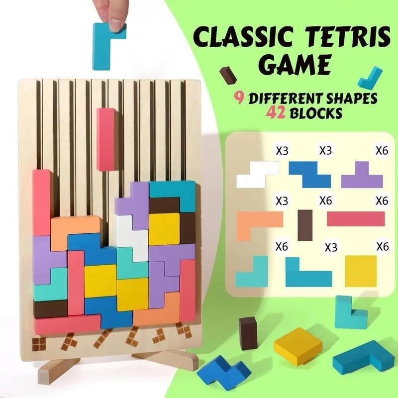 ThinkWood Wooden Puzzle Game Montessori Educational Learning Toy for Kids