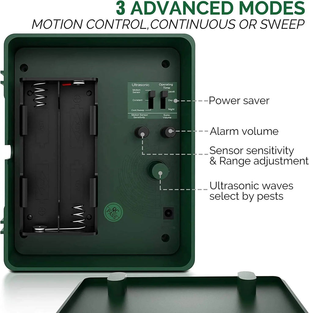 Ultrasonic Woodpecker Repeller with Solar Power & LED Deterrent