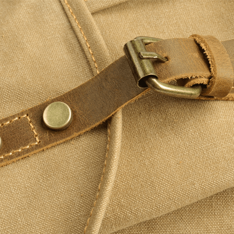 WessPack Military Canvas Backpack Rugged Travel Rucksack
