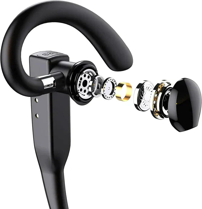 Wireless Bluetooth Headset with Dual Microphone Noise Cancelling and Long Battery Life