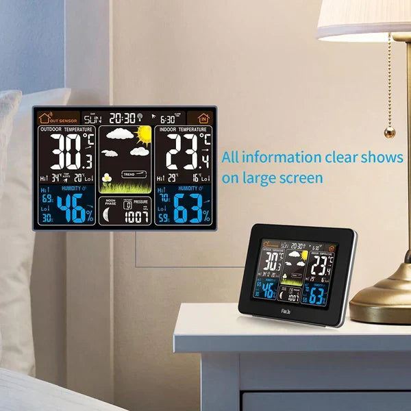 Wireless Home Weather Station Indoor Outdoor Temperature and Humidity Monitor
