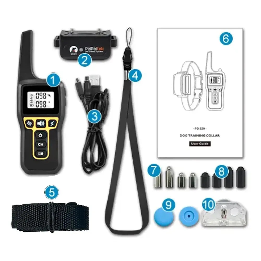 1000m Dog Training Collar with Remote and Waterproof Design