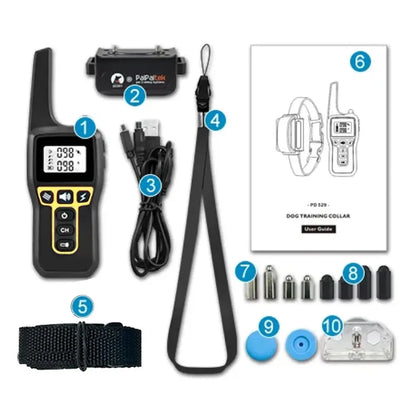 1000m Dog Training Collar with Remote and Waterproof Design