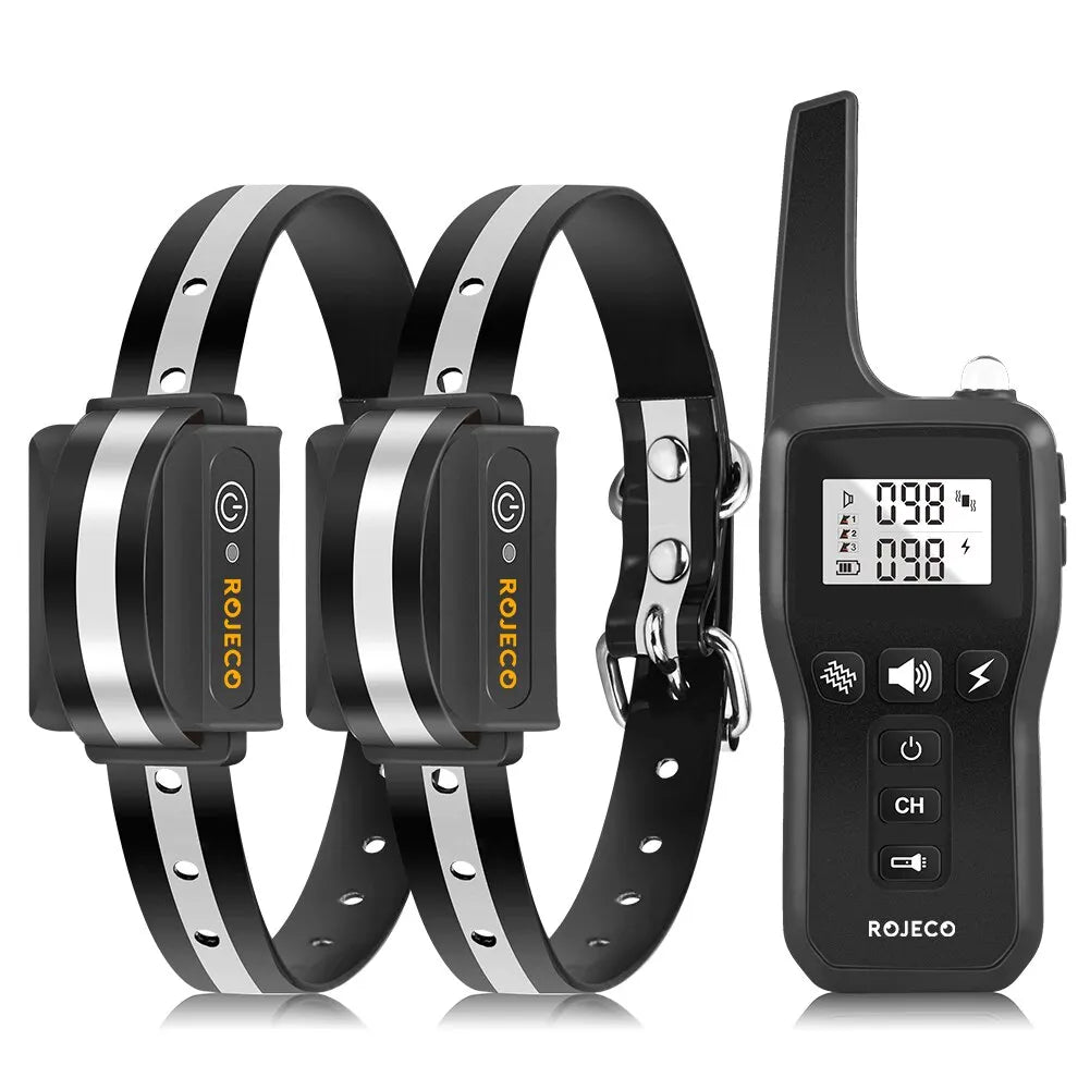 1000m Dog Training Collar with Remote and Waterproof Design