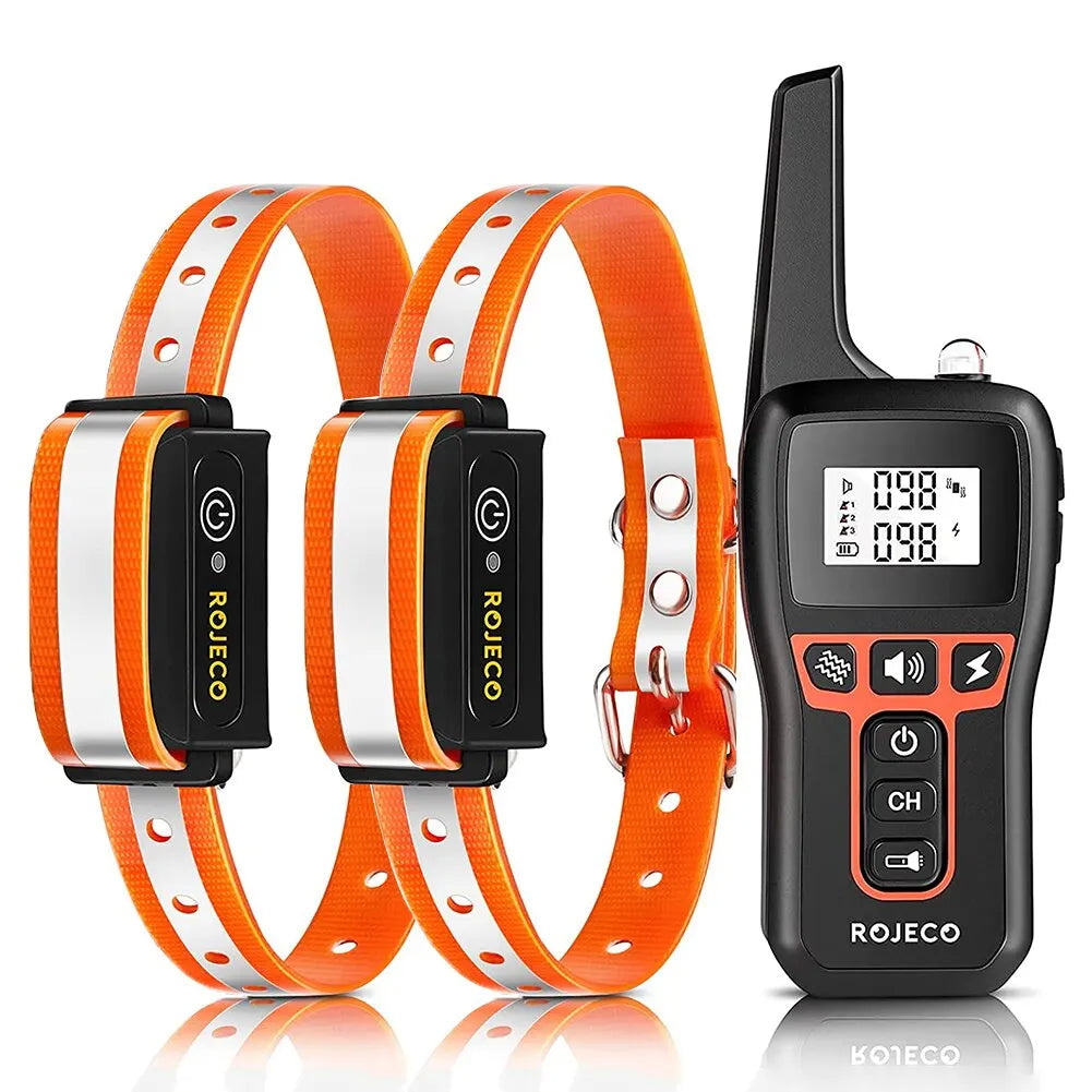 1000m Dog Training Collar with Remote and Waterproof Design