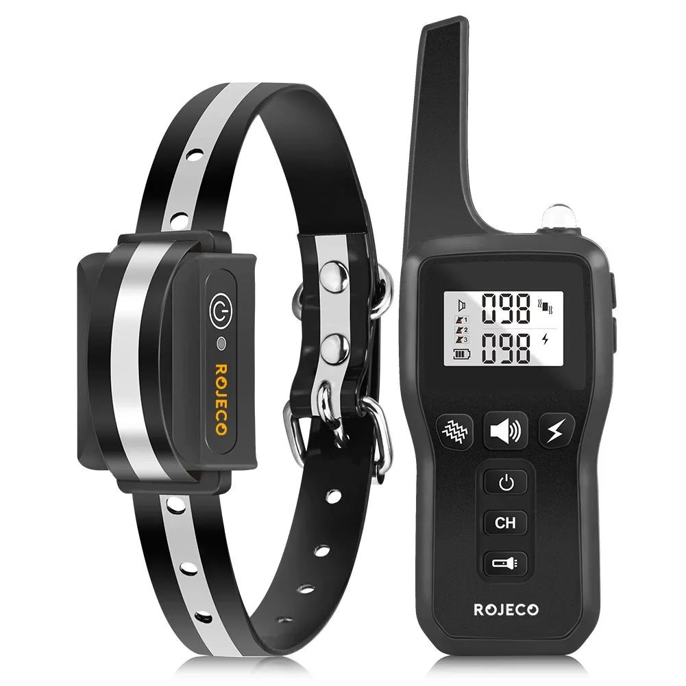 1000m Dog Training Collar with Remote and Waterproof Design