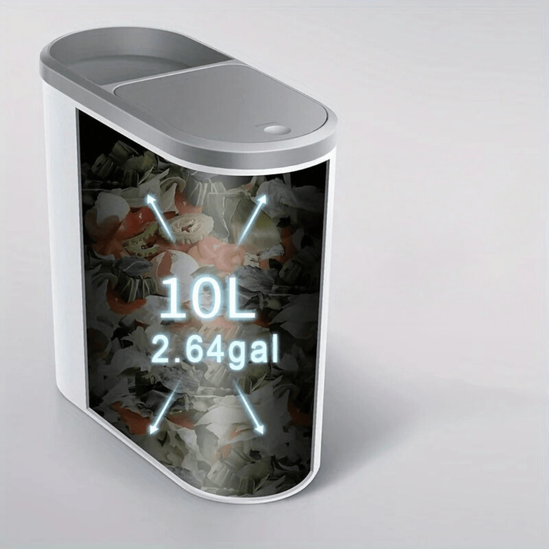 10L Silent Closing Bathroom Bin Slim Space Saving Waste Bin
