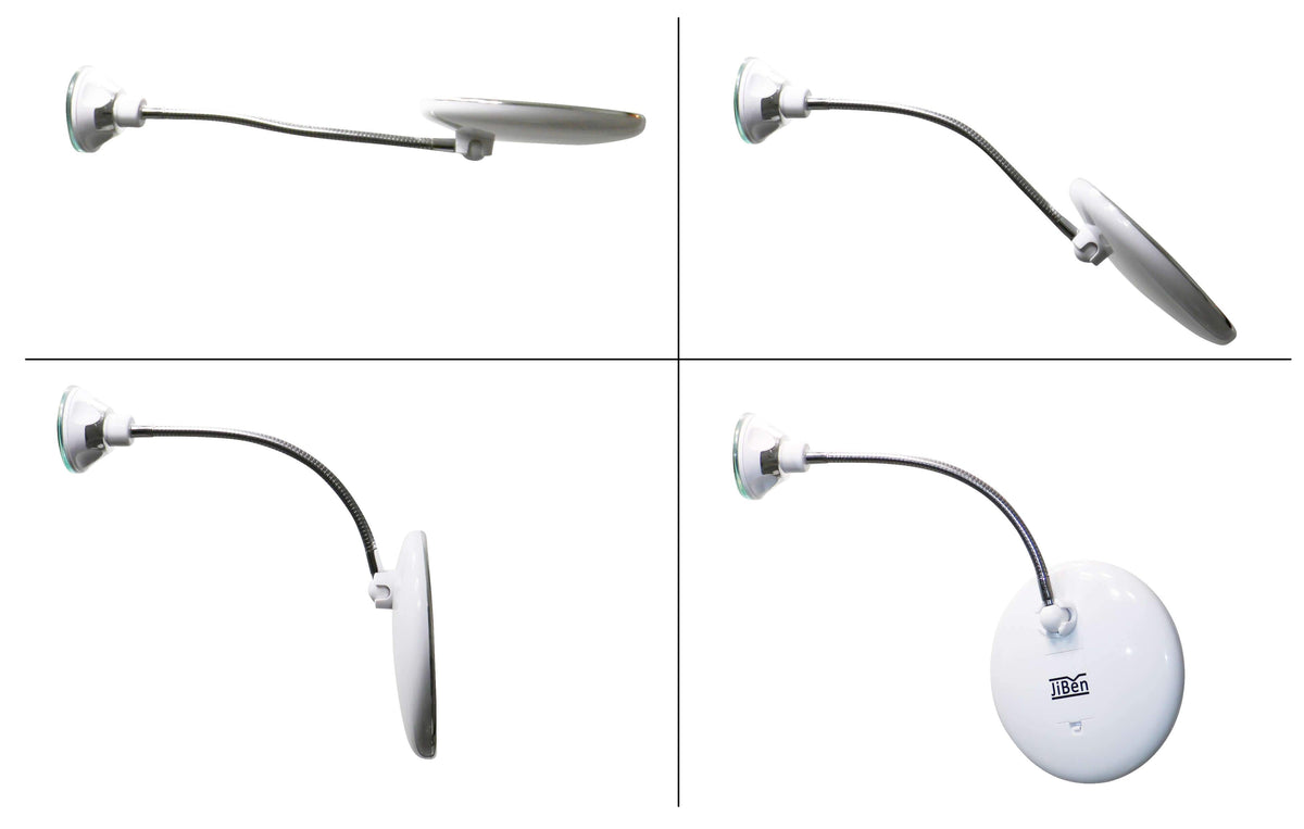10x LED Magnifying Cosmetic Mirror with Flexible Gooseneck