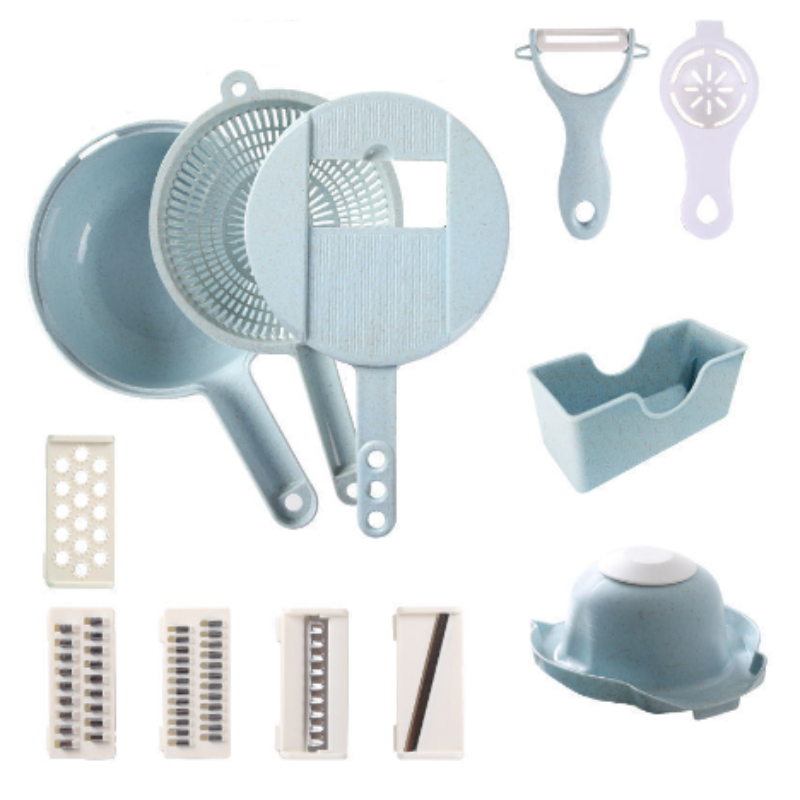 12-in-1 Manual Food Chopper with Stainless Steel Blades