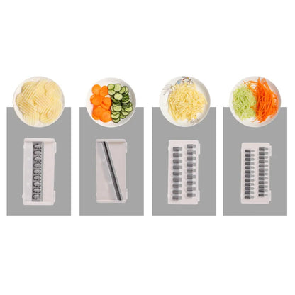 12-in-1 Manual Food Chopper with Stainless Steel Blades