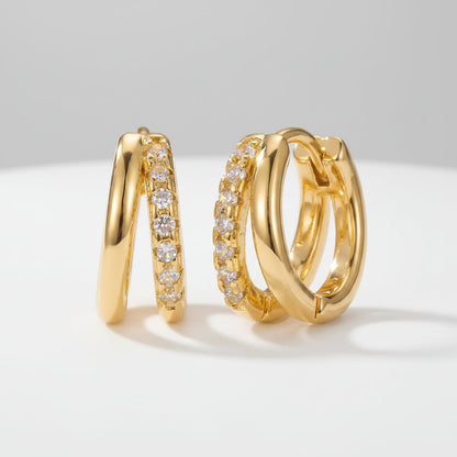14K vergulde huggie-oorringen