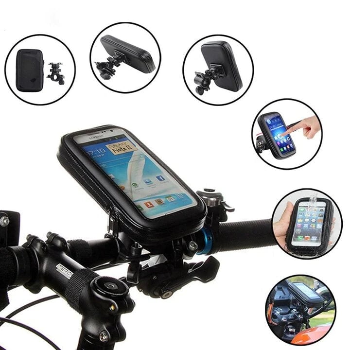 15W Power Bank Bike Handlebar Phone Mount Waterproof with USB Charging
