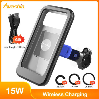15W Power Bank Bike Handlebar Phone Mount Waterproof with USB Charging