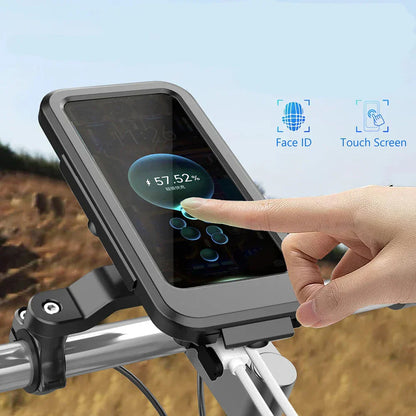 15W Power Bank Bike Handlebar Phone Mount Waterproof with USB Charging
