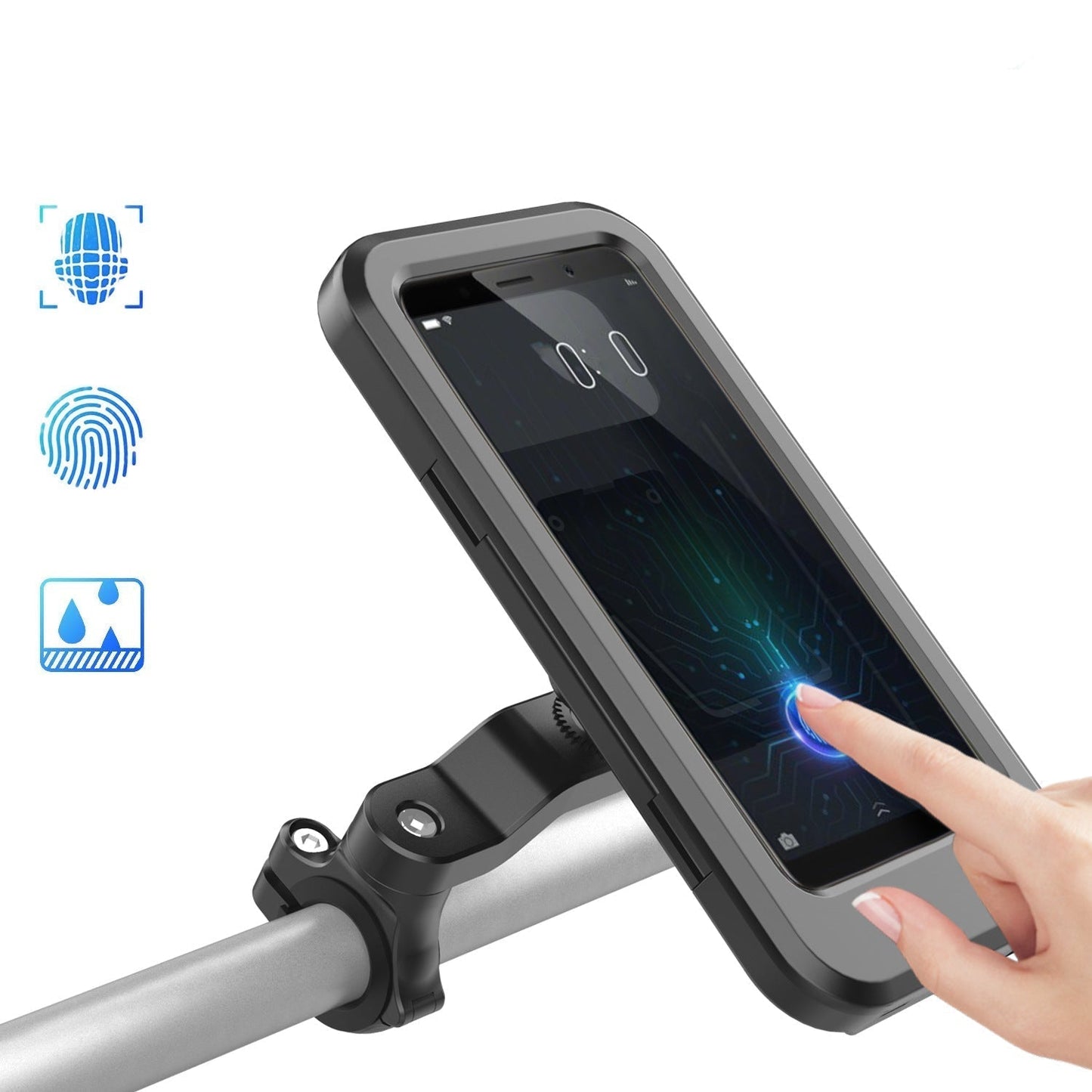 15W Power Bank Bike Handlebar Phone Mount Waterproof with USB Charging