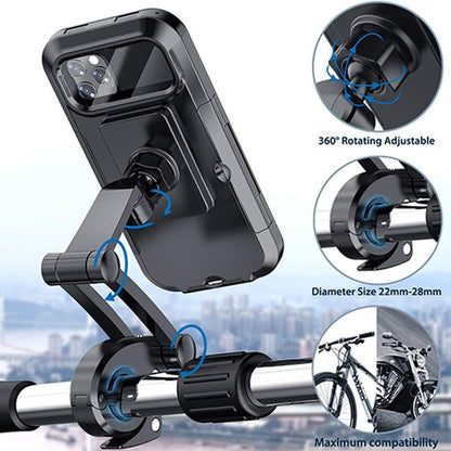 15W Power Bank Bike Handlebar Phone Mount Waterproof with USB Charging