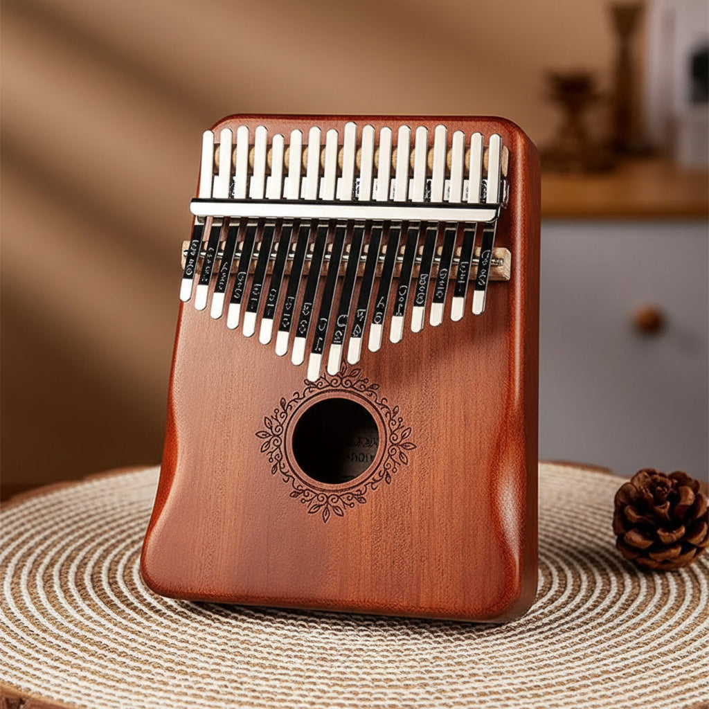 17 Key Mahogany Wood Kalimba Thumb Piano Beginner Finger Instrument