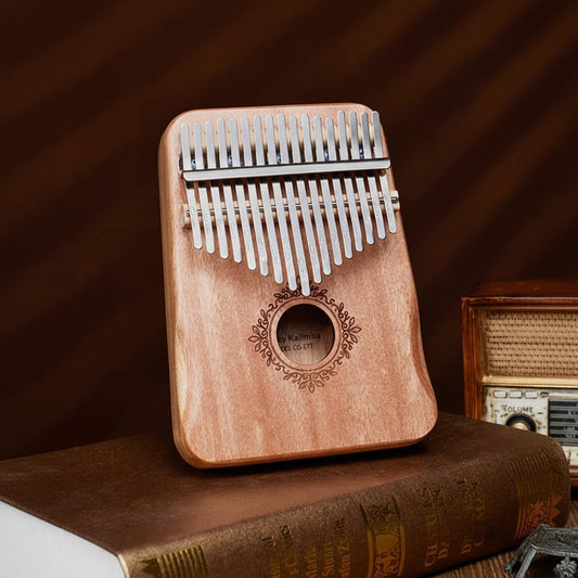 Kalimba a 17 tasti in legno di mogano pianoforte a pollice strumento per principianti