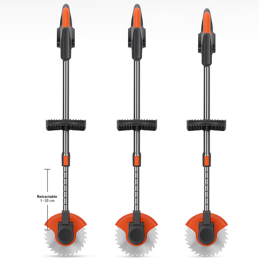 180W Cordless Grass Trimmer and Weed Remover with Telescopic Shaft