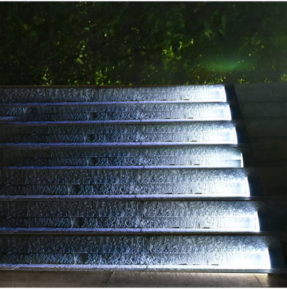 2 Pack Triangular Solar Step Lights Waterproof LED Outdoor Garden Lights