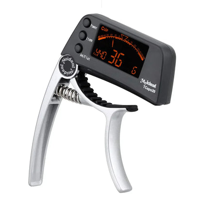 2-in-1 Clip-On Guitar Capo and Digital Tuner for Acoustic Electric Bass Ukulele