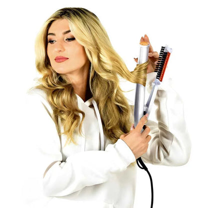 2 in 1 Rotating Hair Brush for Styling and Smoothing