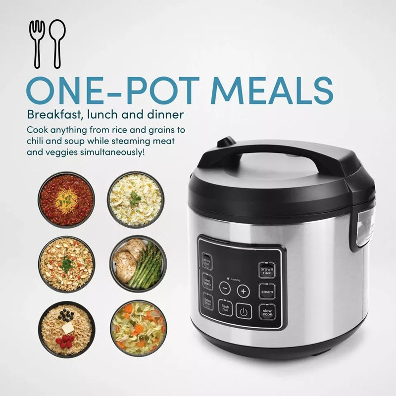 20 Cup Digital Rice Cooker Stainless Steel Multifunction Cooker