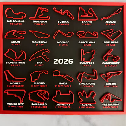 2026-racecircuitkalender als wanddecoratie