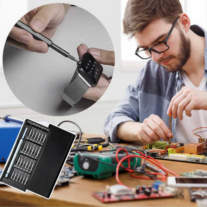 24-teiliges Präzisions-Schraubendreher-Set, magnetisches Reparaturwerkzeug-Set aus Aluminium