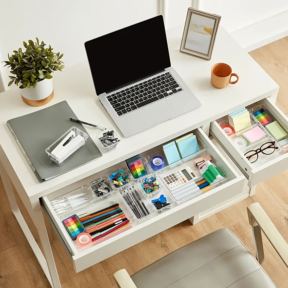 Set mit 25 Kunststoff-Schubladen-Organizer-Schalen für Küche, Bad und Büro